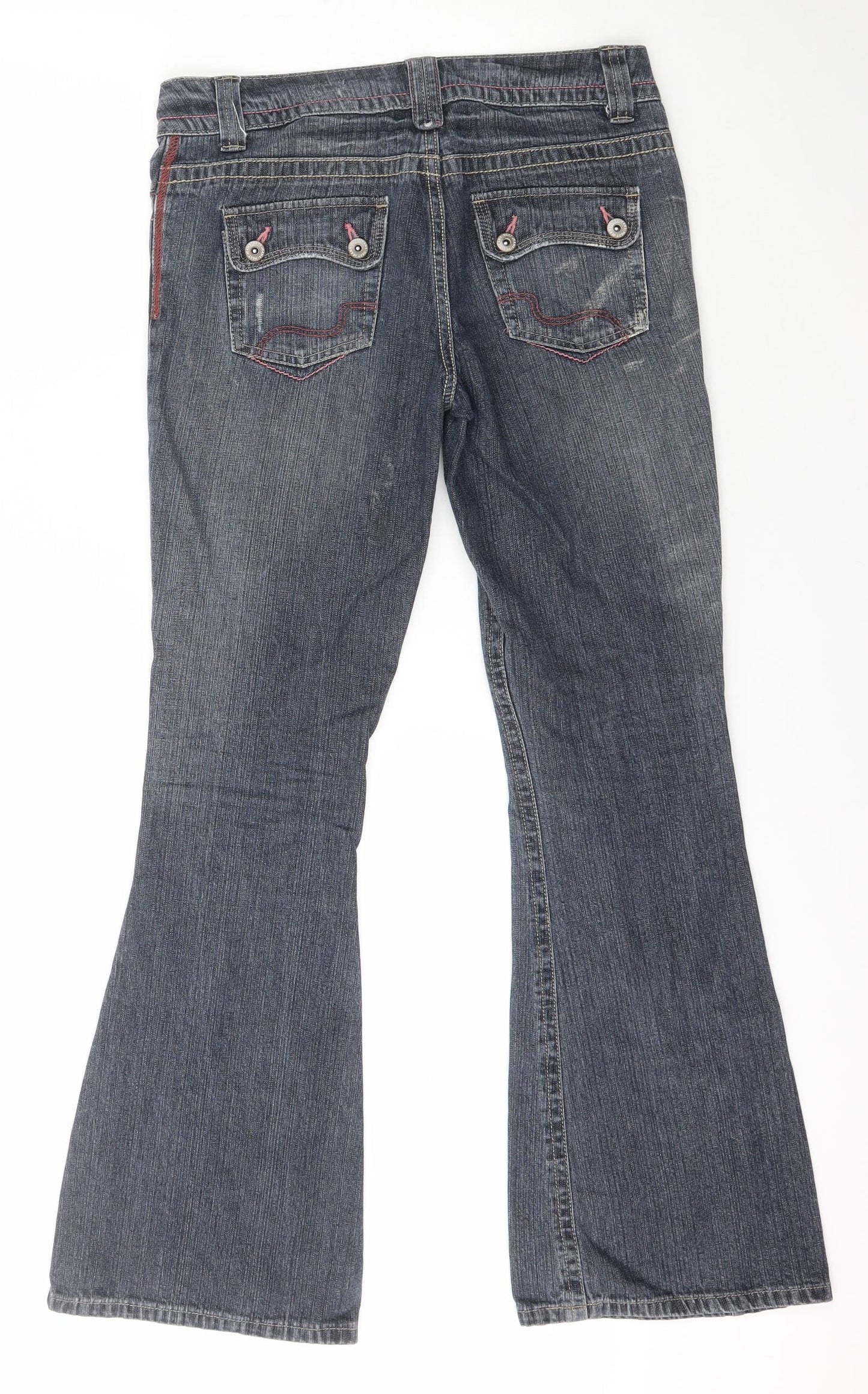 NEXT Womens Blue  Cotton Flared Jeans Size 8 L31 in Regular
