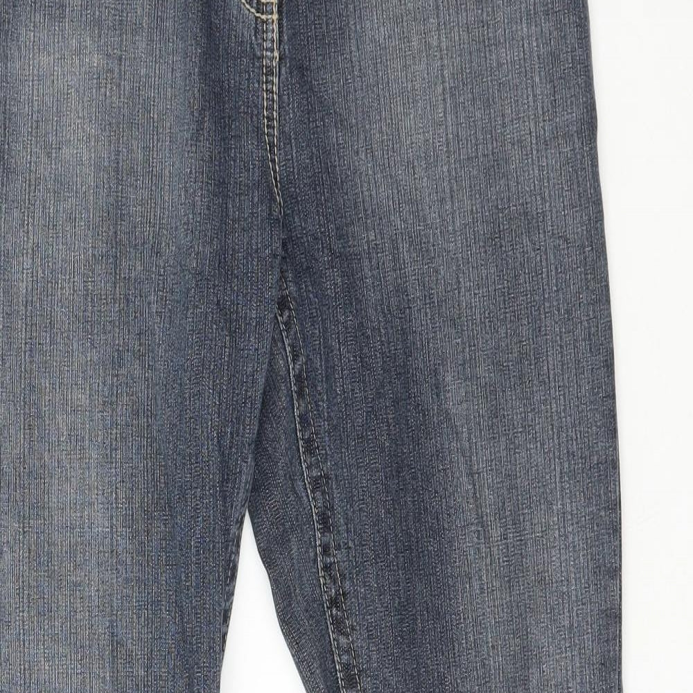 NEXT Womens Blue  Cotton Flared Jeans Size 8 L31 in Regular