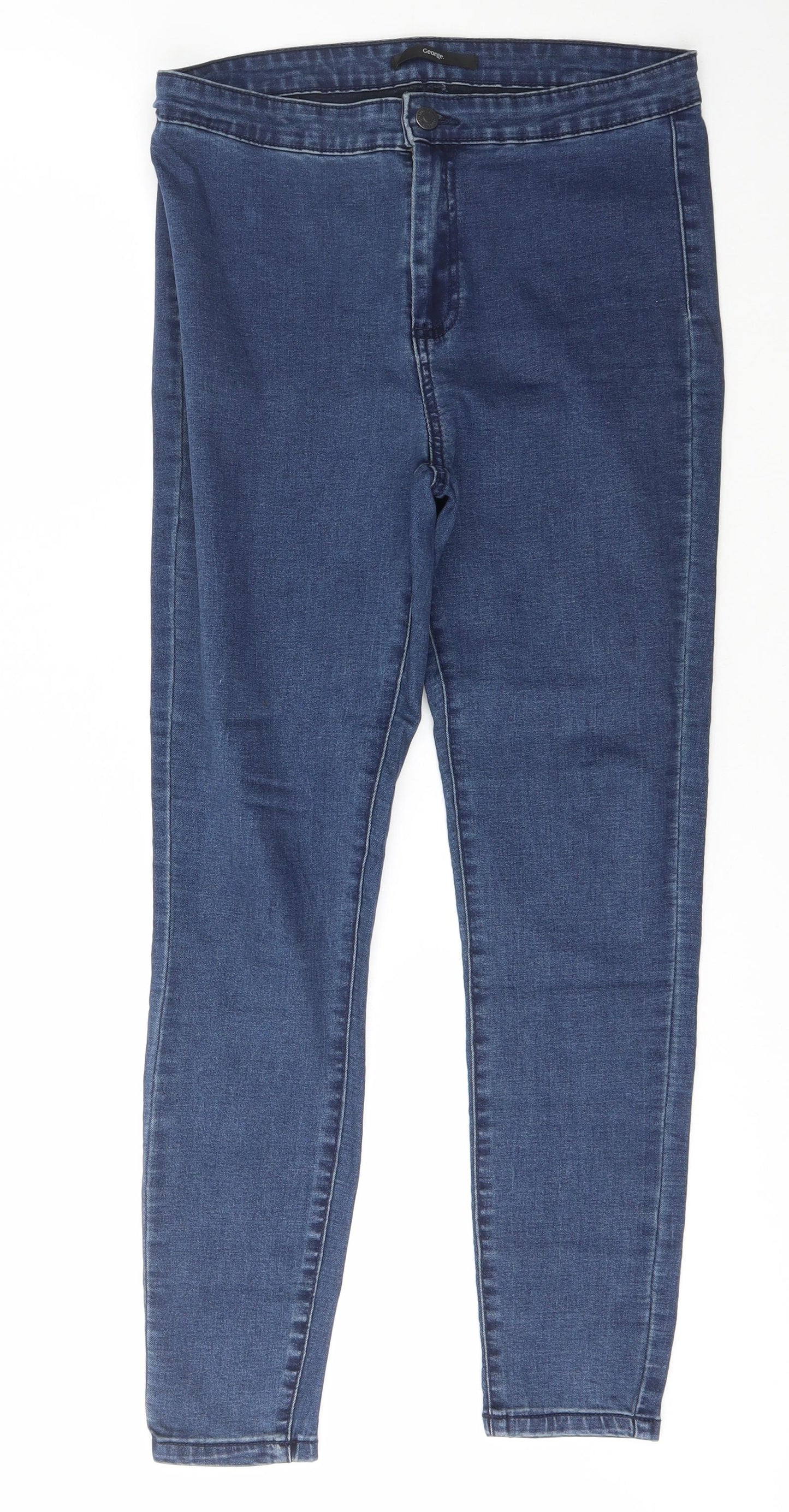 George Womens Blue  Cotton Jegging Jeans Size 12 L27 in Slim
