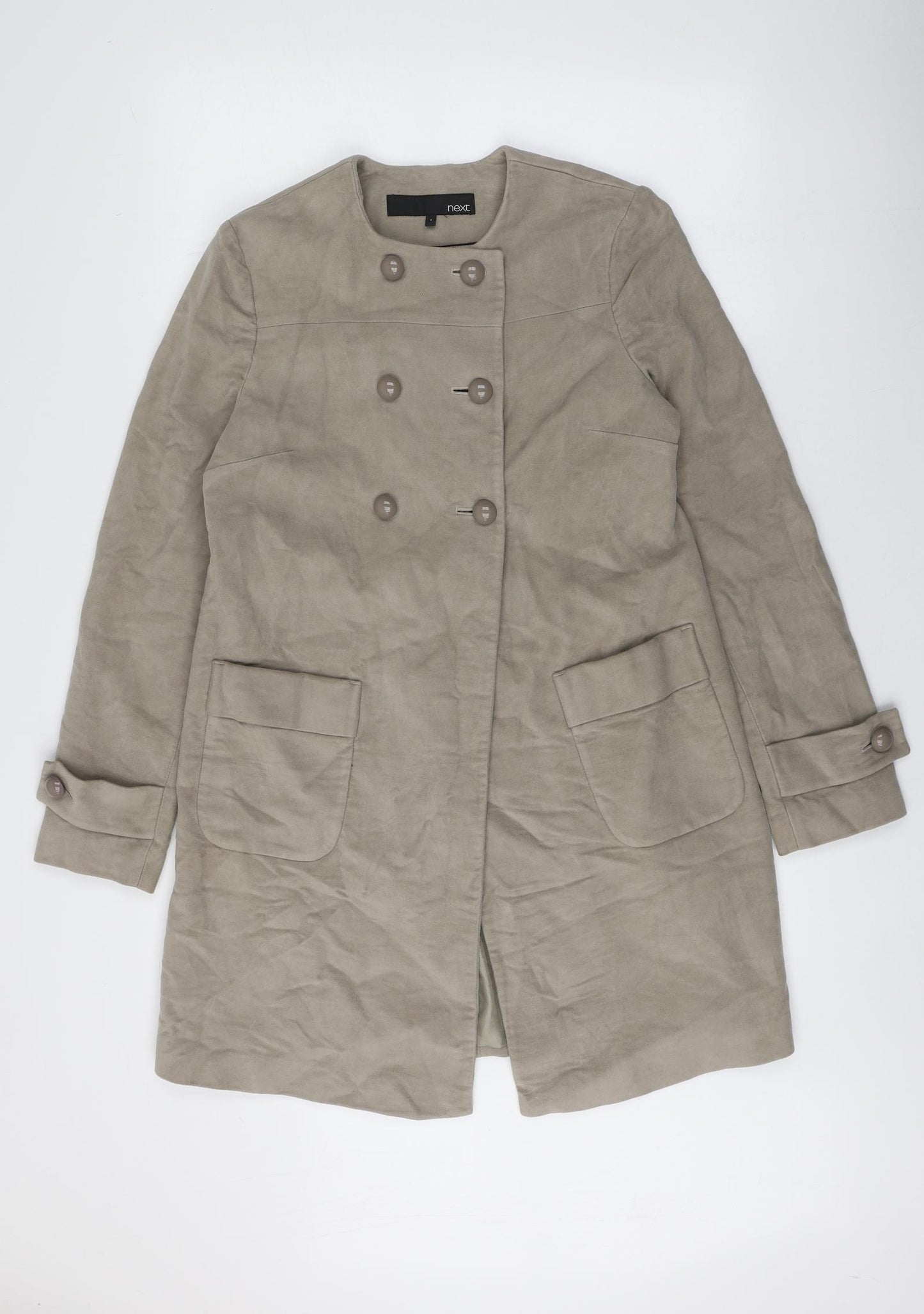 NEXT Womens Beige   Overcoat Coat Size 6