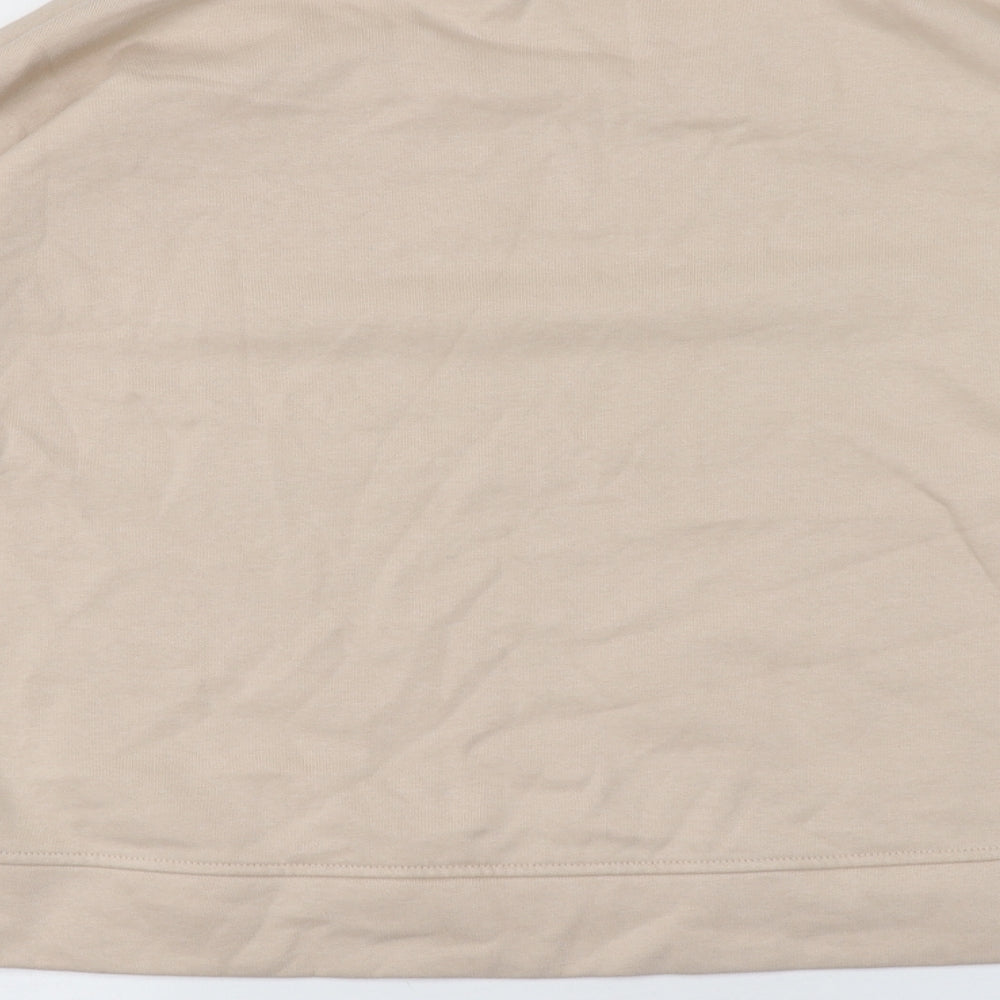 F&F Womens Beige  Cotton Pullover Hoodie Size 14