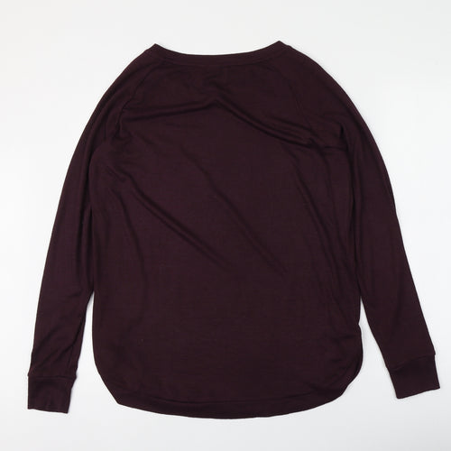 Gap Womens Purple Round Neck  Polyester Pullover Jumper Size S