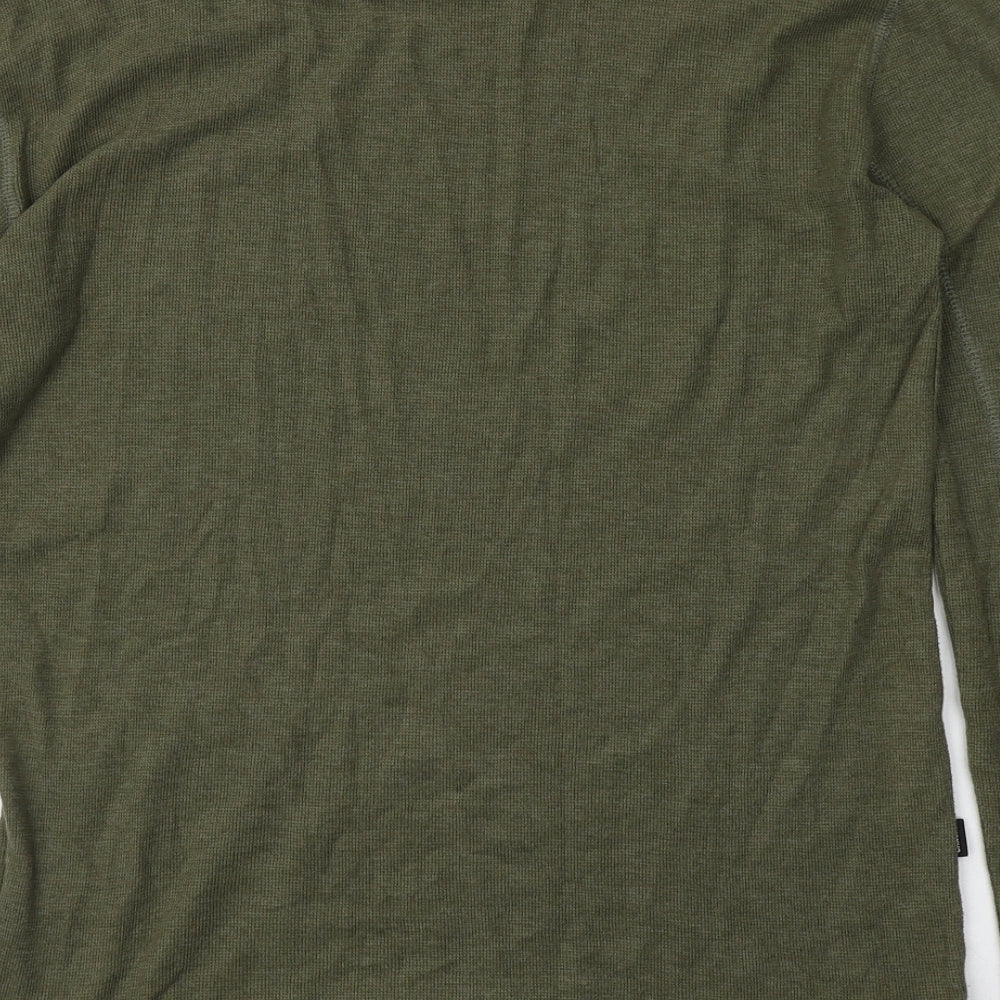 CHASIN  Mens Green Round Neck  Cotton Pullover Jumper Size M