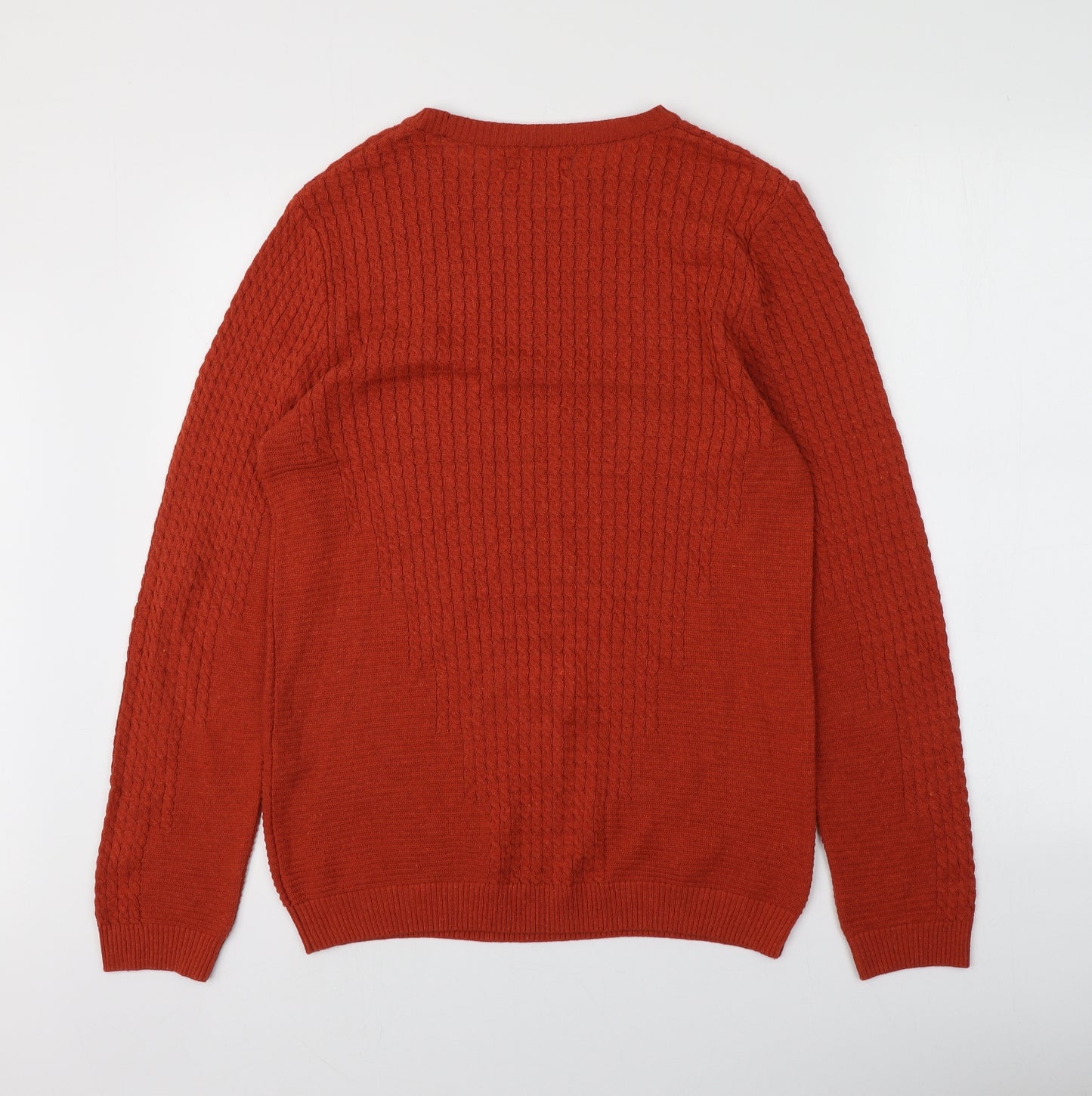 ASOS Womens Red Round Neck  Cotton Pullover Jumper Size M