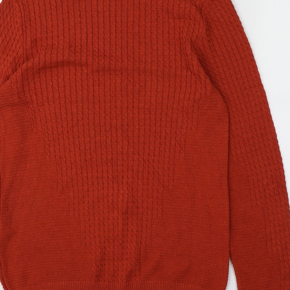 ASOS Womens Red Round Neck  Cotton Pullover Jumper Size M