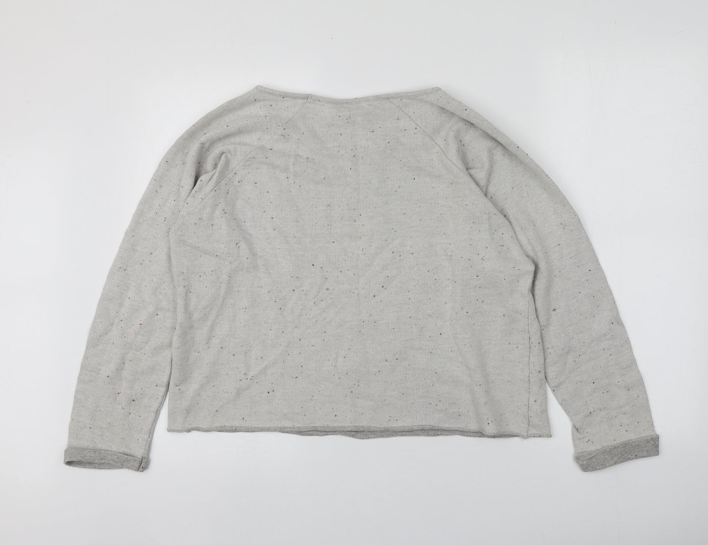 Annie Greenabelle Womens Grey  Cotton Basic T-Shirt Size M Round Neck