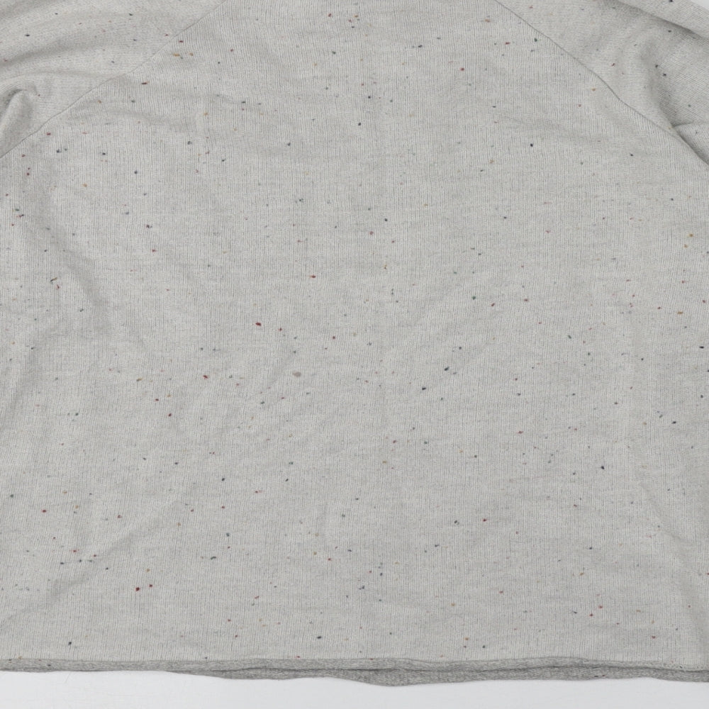 Annie Greenabelle Womens Grey  Cotton Basic T-Shirt Size M Round Neck