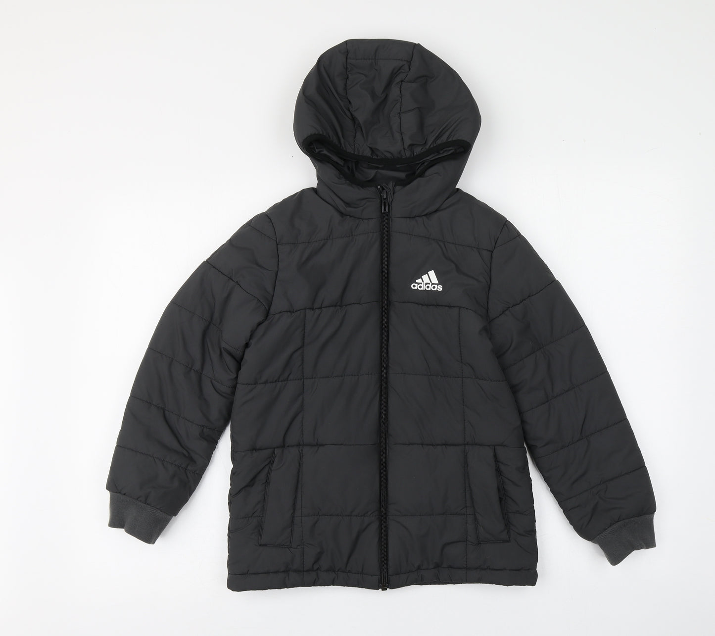 adidas Boys Black   Jacket  Size 8-9 Years