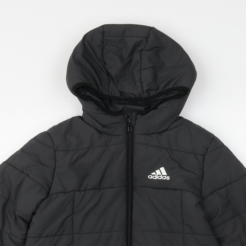 adidas Boys Black   Jacket  Size 8-9 Years