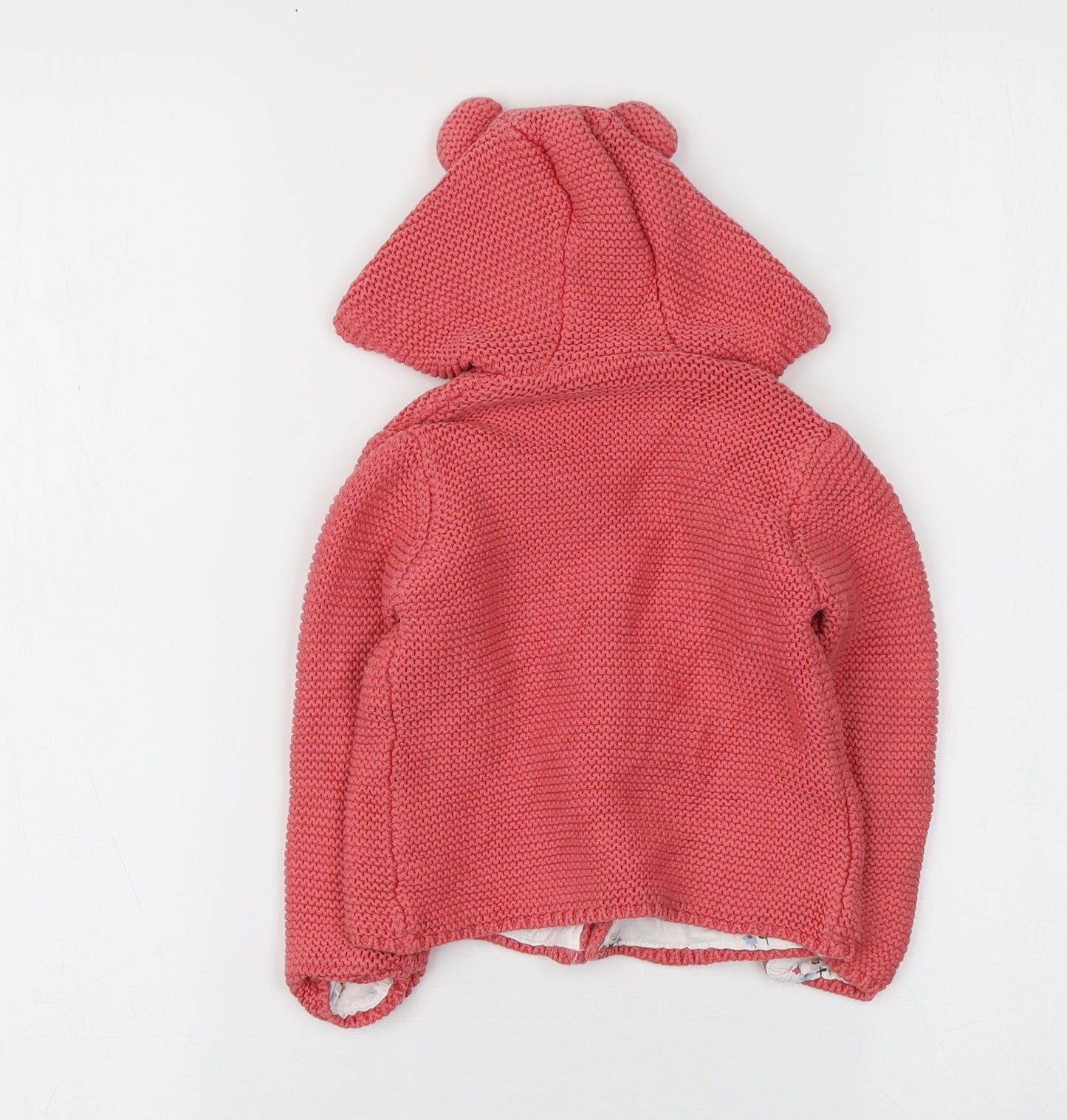 M&S  Pink  100% Cotton Cardigan Jumper Size 18-24 Months