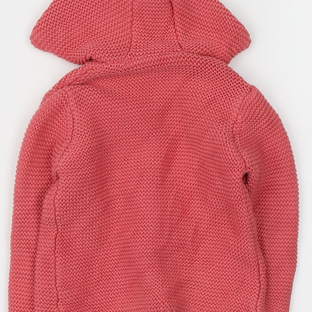 M&S  Pink  100% Cotton Cardigan Jumper Size 18-24 Months
