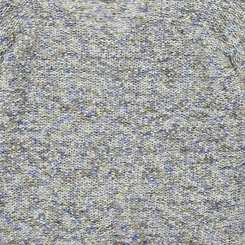 M&Co Womens Multicoloured V-Neck  Acrylic Pullover Jumper Size 18