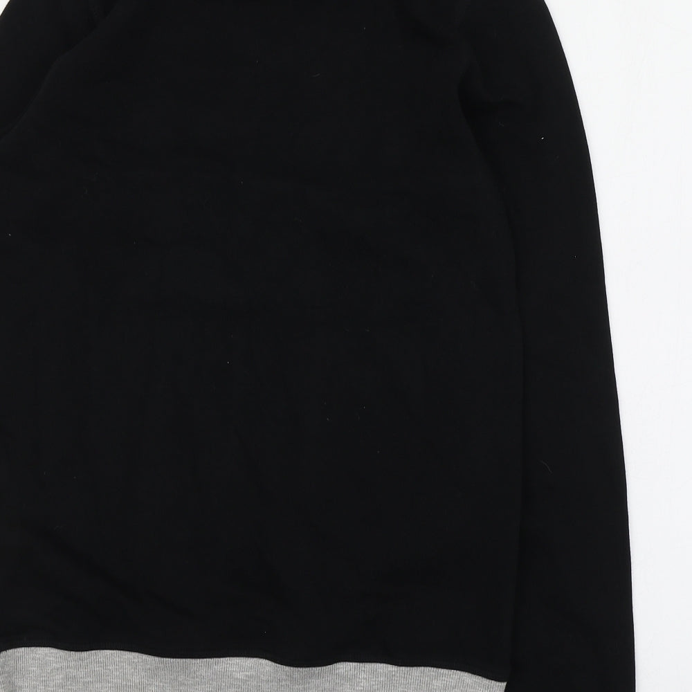 George Boys Black  Cotton Pullover Hoodie Size 13-14 Years