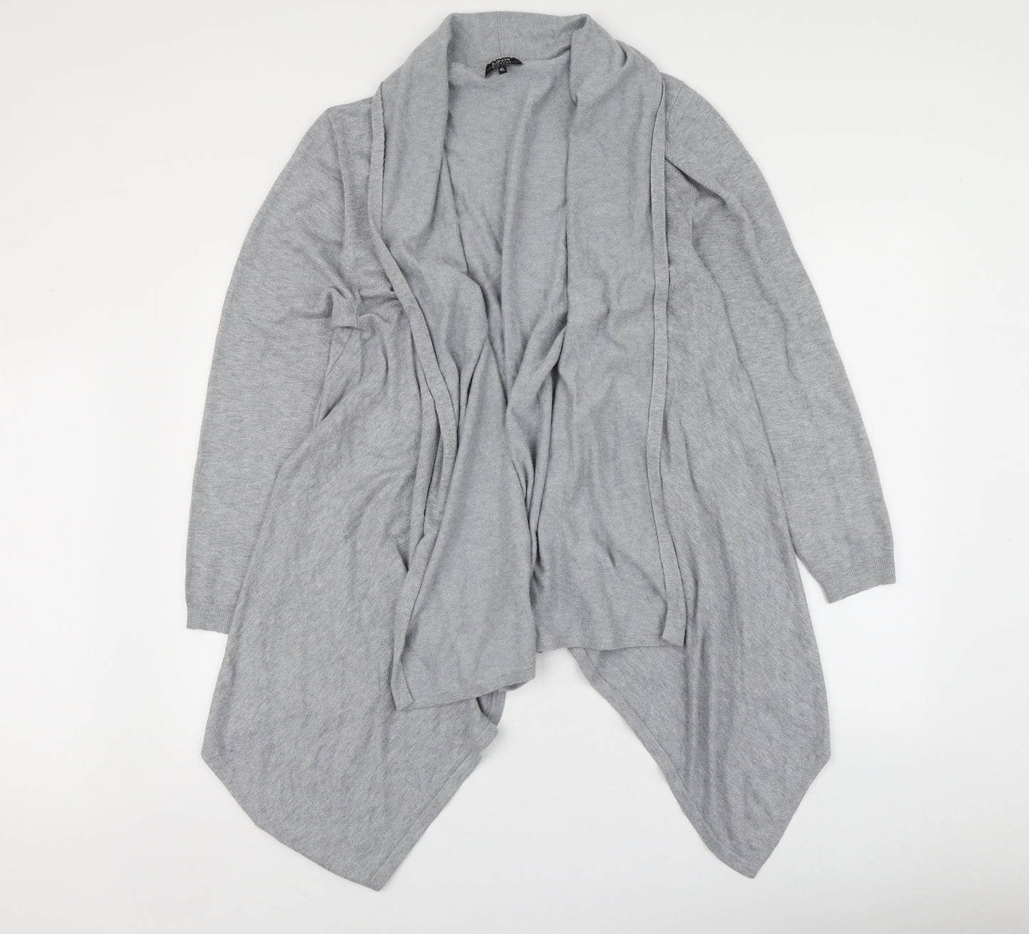 Papaya Womens Grey V-Neck  Viscose Cardigan Jumper Size XL