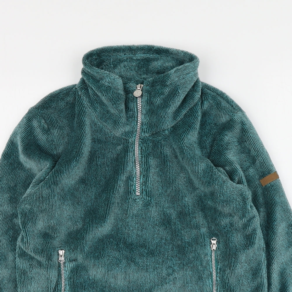 Regatta Girls Green  100% Polyester Pullover Hoodie Size 13 Years