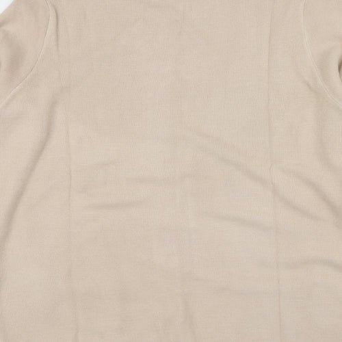 Gabriella Vicenga Womens Beige Round Neck  Acrylic Cardigan Jumper Size 16