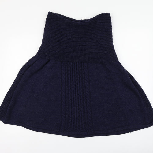 TU Womens Blue Roll Neck  Acrylic Pullover Jumper Size M