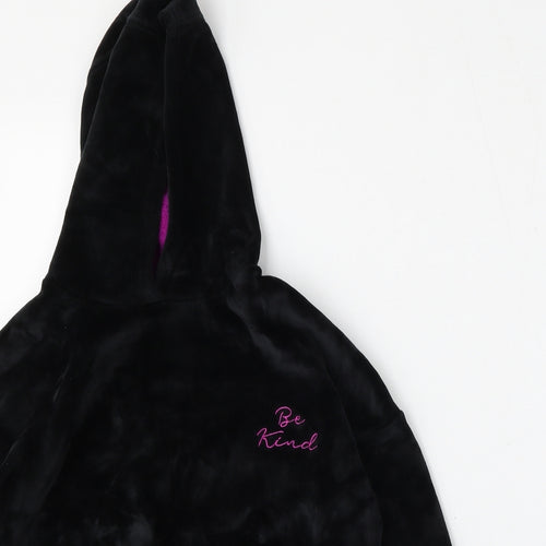 Dunnes Stores Girls Black  Polyester Pullover Hoodie Size XS