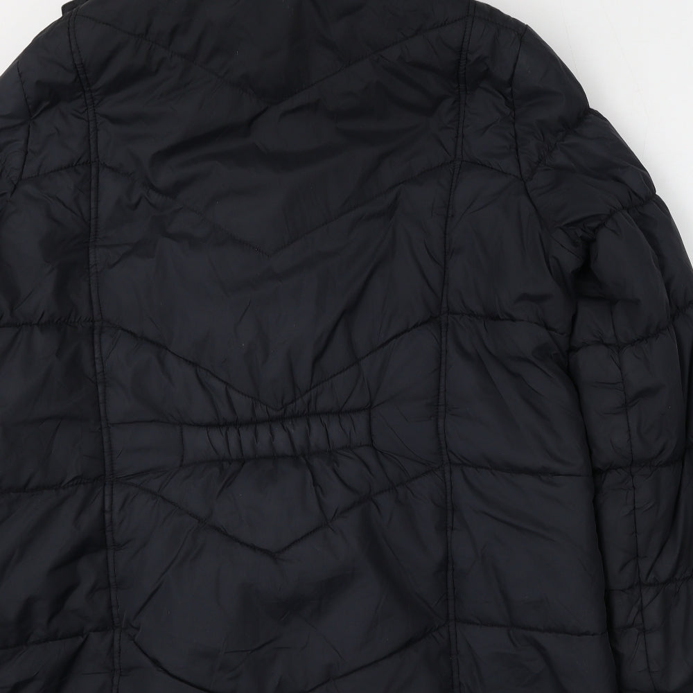 Yours Womens Black   Puffer Jacket Jacket Size 20  Zip