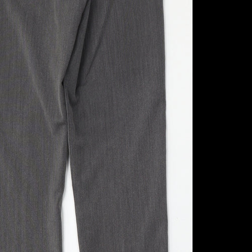 BASSINI Womens Grey  Polyester Trousers  Size 32 L28 in Regular