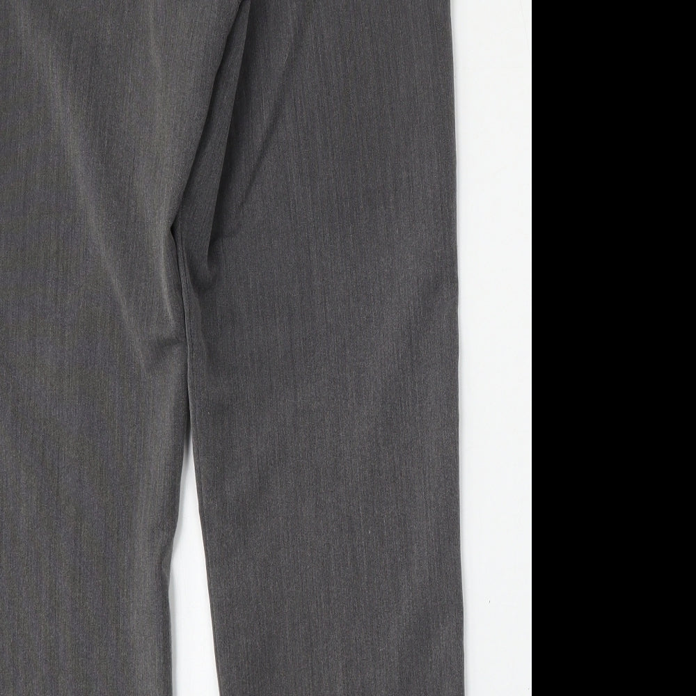 BASSINI Womens Grey  Polyester Trousers  Size 32 L28 in Regular