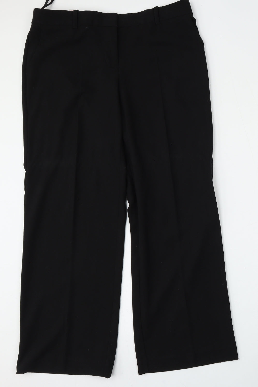 NEXT Womens Black  Polyester Trousers  Size 14 L30 in Regular