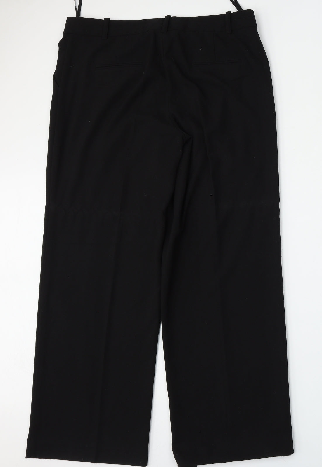 NEXT Womens Black  Polyester Trousers  Size 14 L30 in Regular