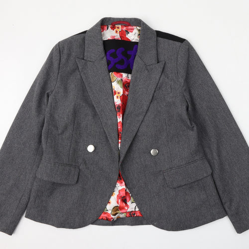 Laundry Industry Womens Grey  Wool Jacket Blazer Size M