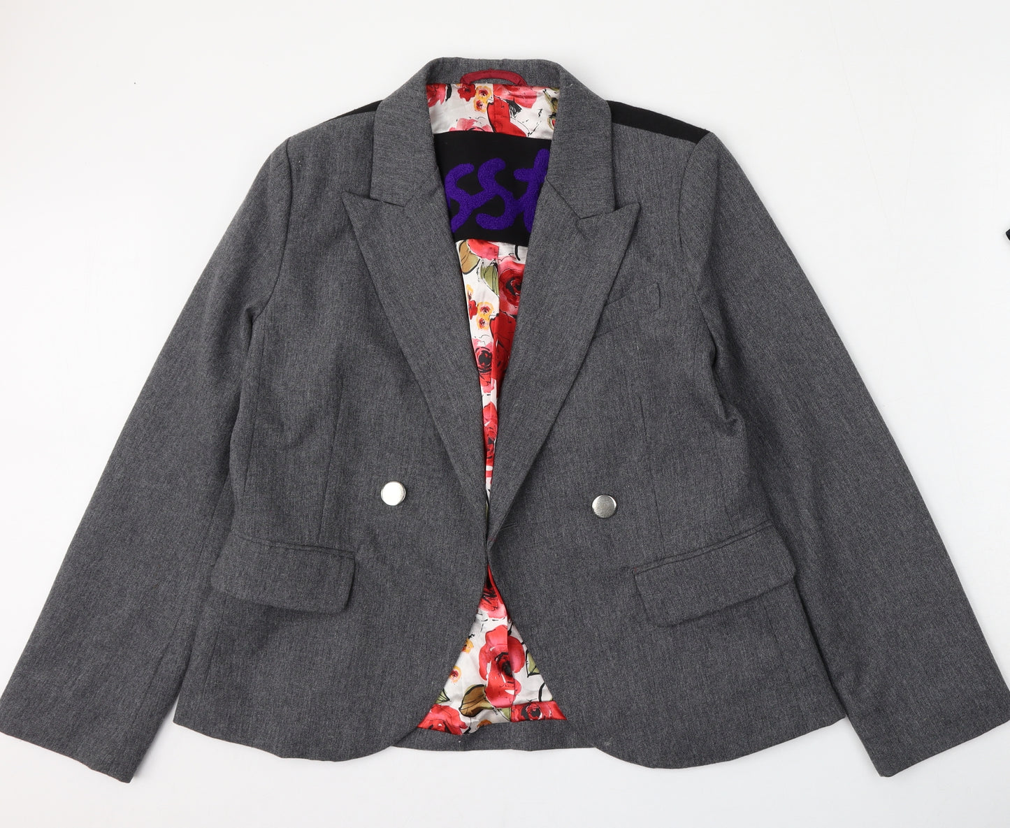 Laundry Industry Womens Grey  Wool Jacket Blazer Size M
