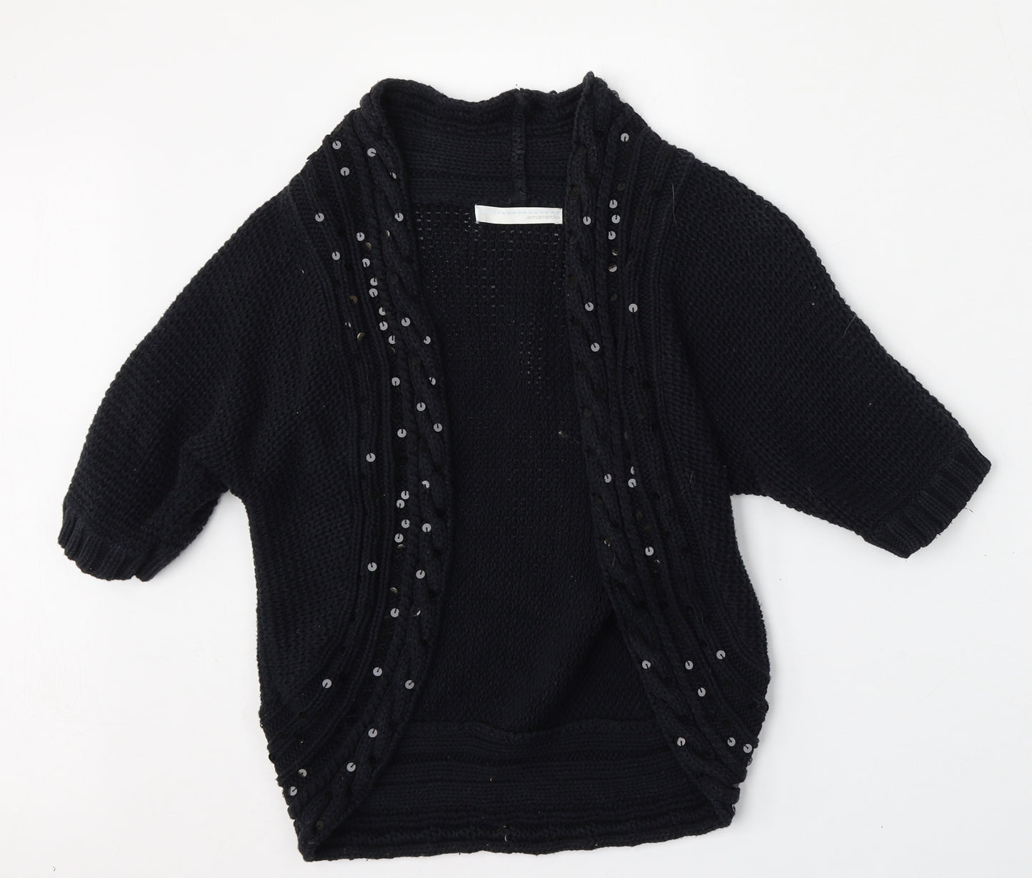 Matalan Womens Blue V-Neck  Cotton Cardigan Jumper Size 14