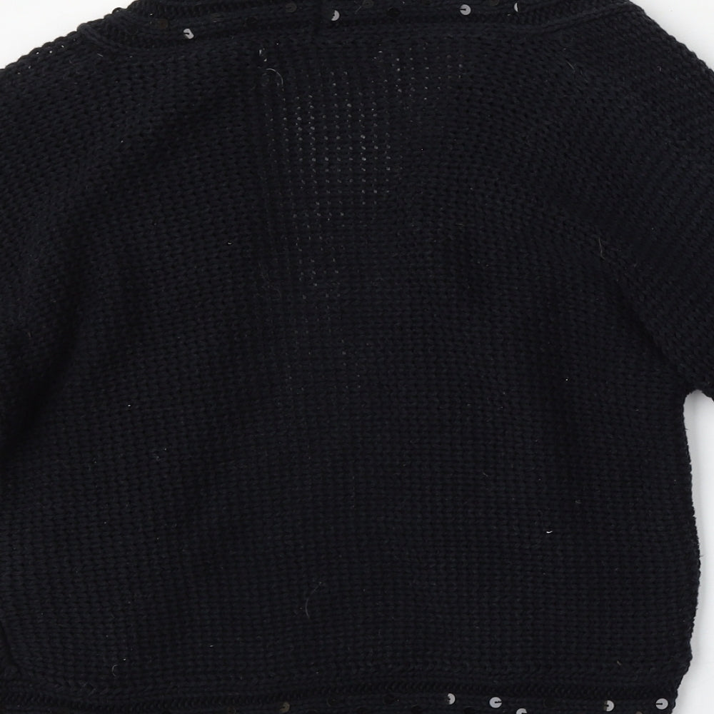 Matalan Womens Blue V-Neck  Cotton Cardigan Jumper Size 14
