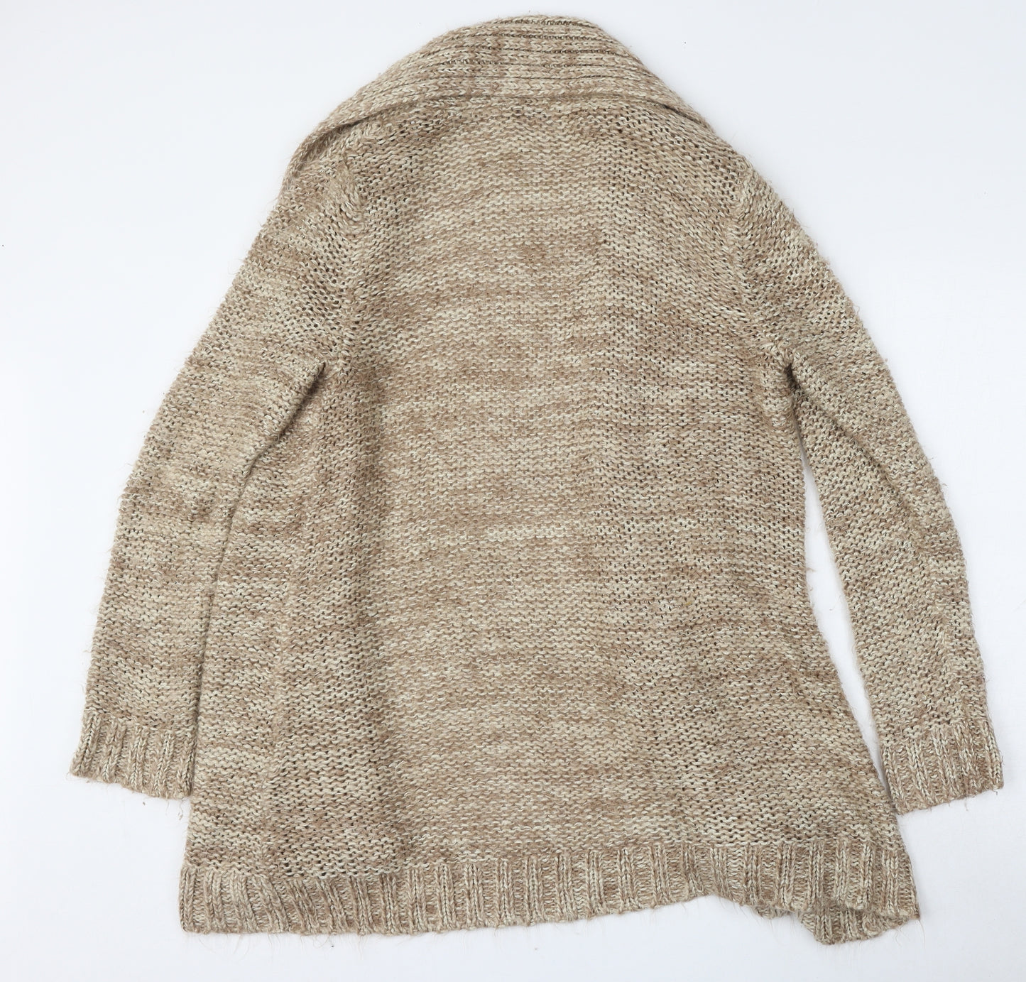 George Womens Brown Roll Neck  Acrylic Cardigan Jumper Size 14