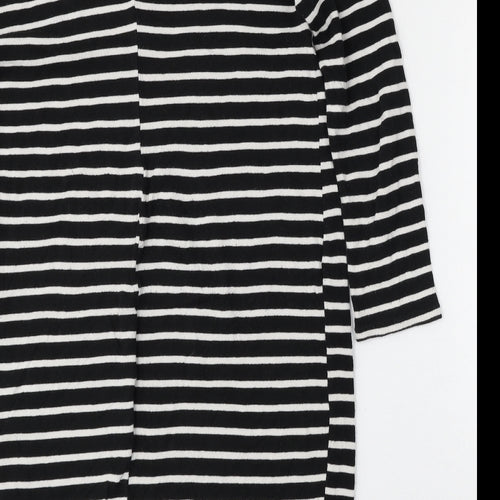 Zara Womens Blue Round Neck Striped Polyester Pullover Jumper Size S