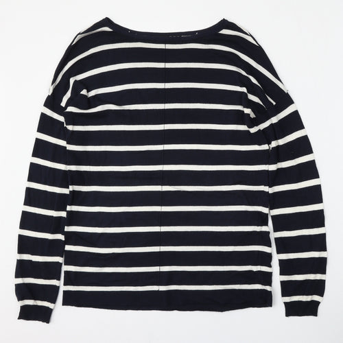 Atmosphere Womens Multicoloured Round Neck Striped Viscose Pullover Jumper Size 10