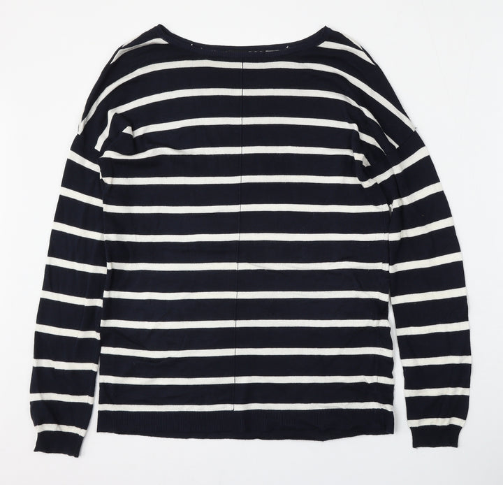 Atmosphere Womens Multicoloured Round Neck Striped Viscose Pullover Jumper Size 10