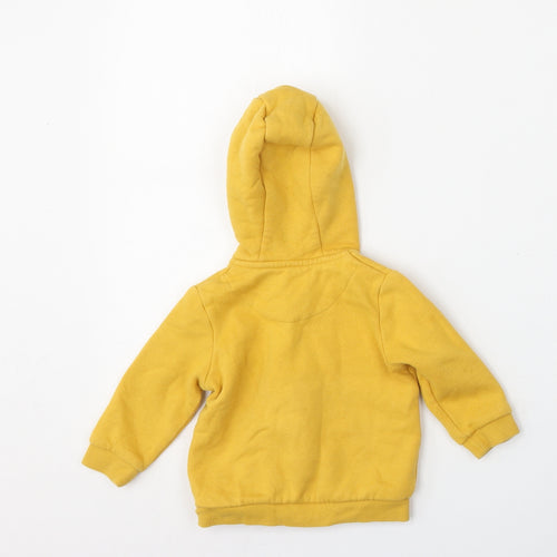 F&F Boys Yellow  Cotton Full Zip Jumper Size 3-6 Months  Zip