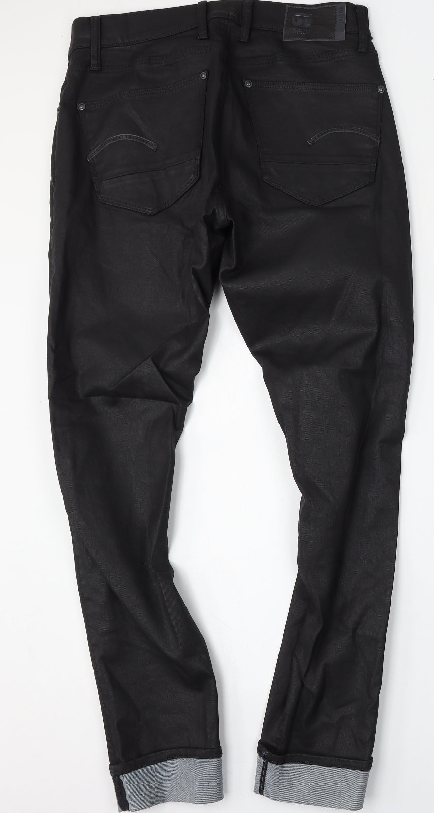G-Star Mens Black  Cotton Straight Jeans Size 32 L34 in Regular Button