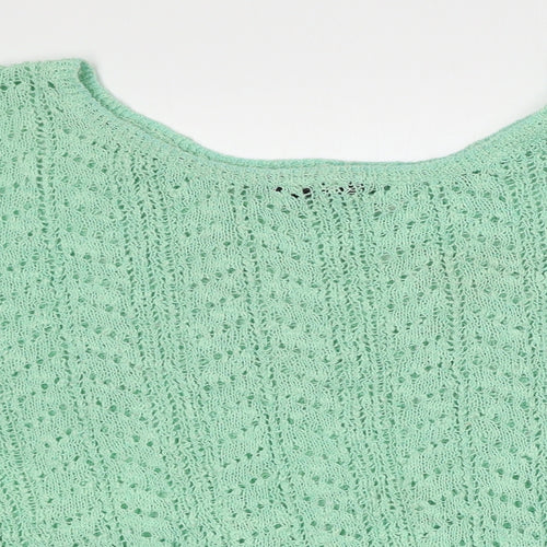 New Look Womens Green Round Neck  Polyester Pullover Jumper Size L