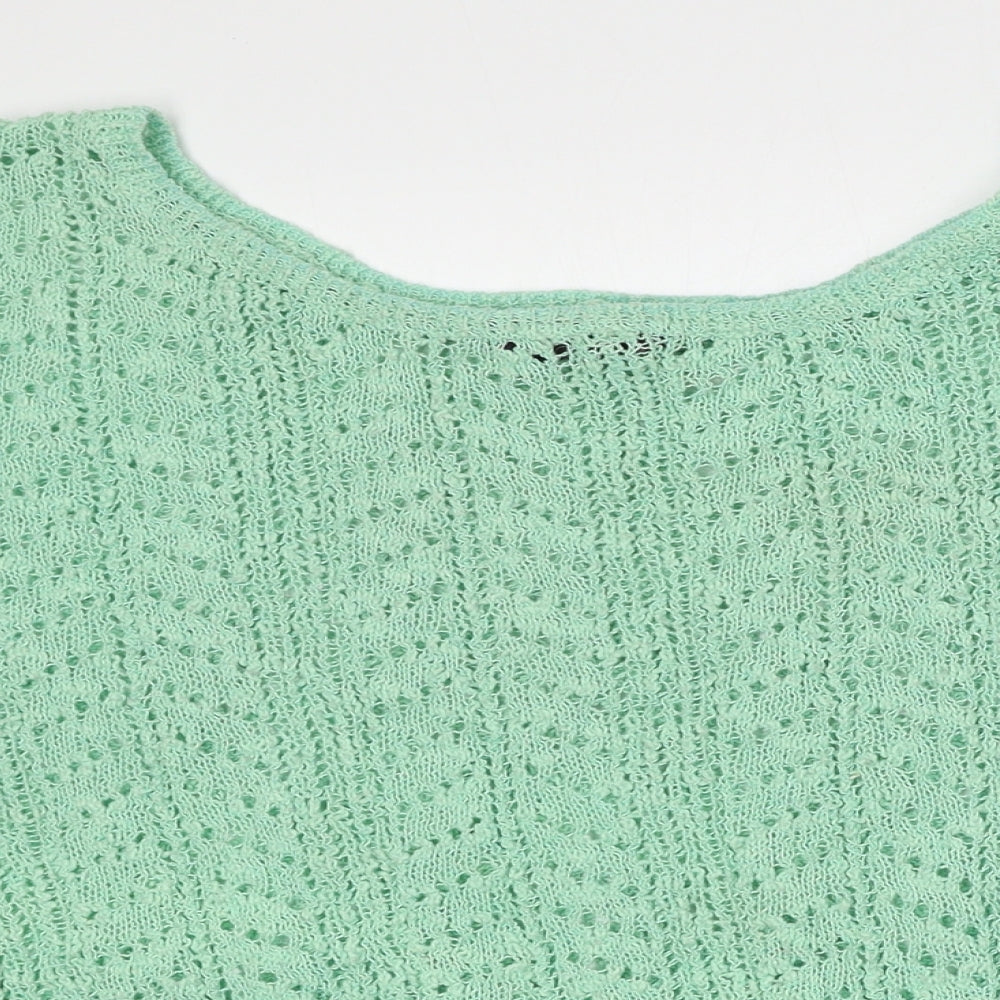 New Look Womens Green Round Neck  Polyester Pullover Jumper Size L