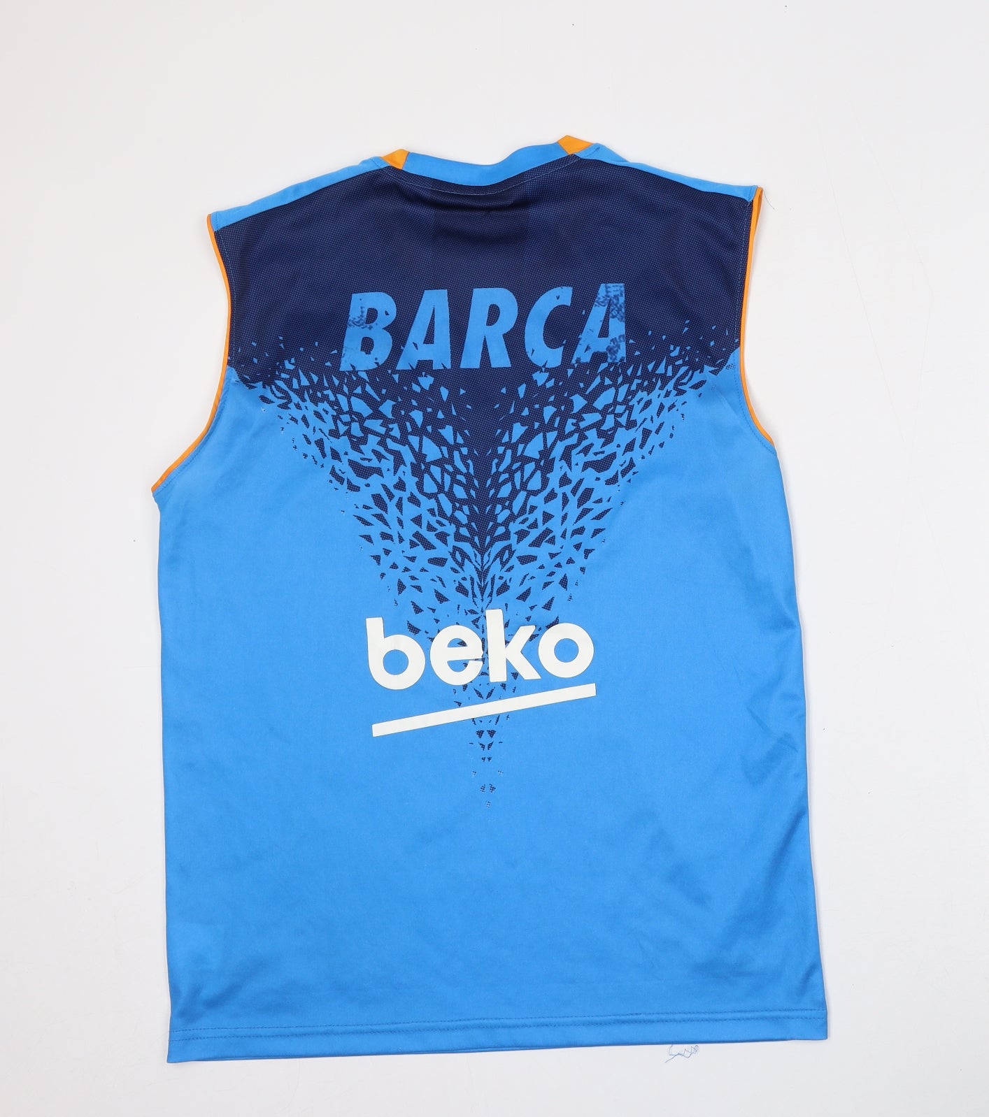 FC Barcelona Mens Blue  Polyester  T-Shirt Size L Round Neck