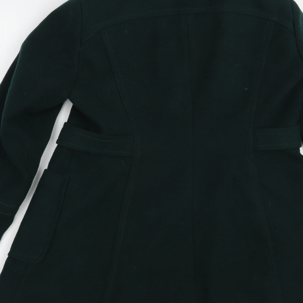 Dorothy Perkins Womens Green   Pea Coat Coat Size 8  Button
