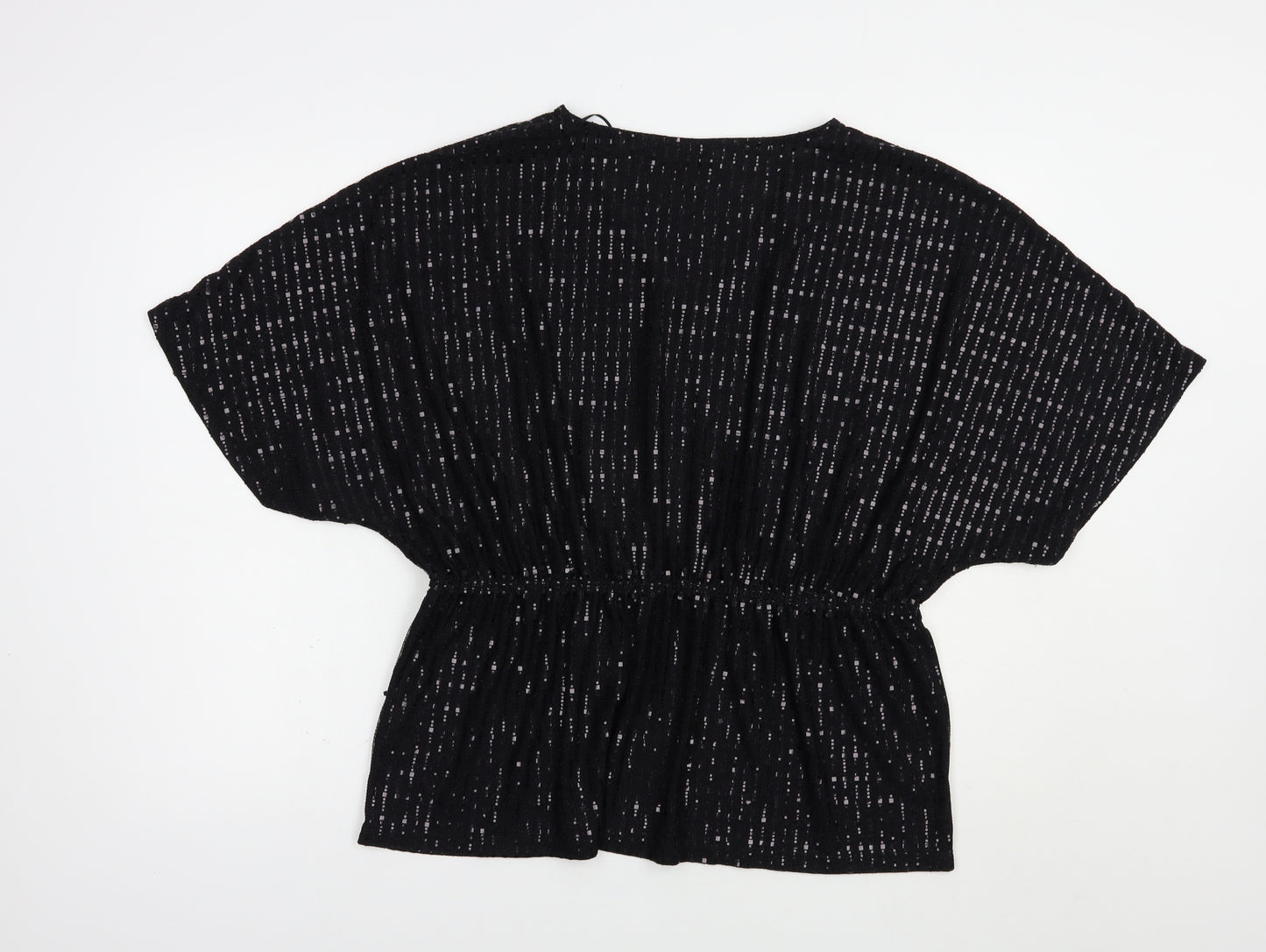 Papaya Womens Black  Polyamide Basic Blouse Size 20 V-Neck