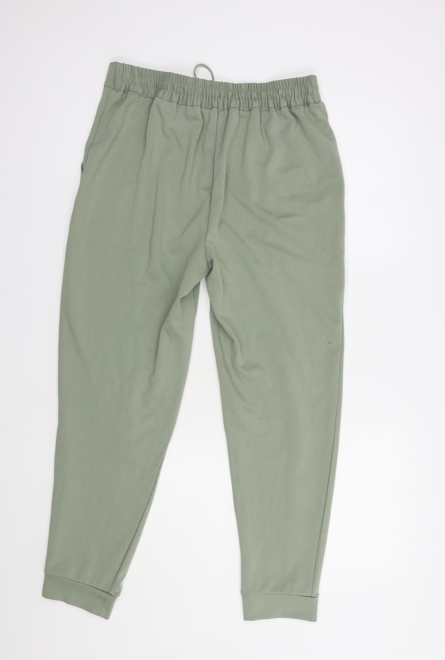 F&F Womens Green  Viscose Jogger Trousers Size 12 L29 in Regular Drawstring