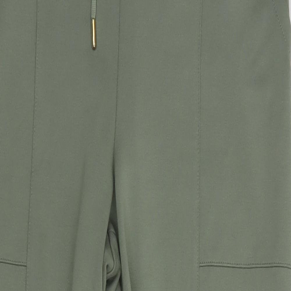 F&F Womens Green  Viscose Jogger Trousers Size 12 L29 in Regular Drawstring