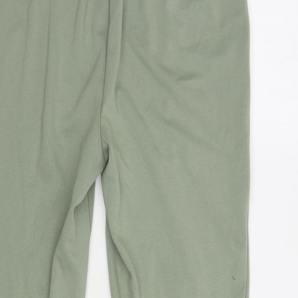 F&F Womens Green  Viscose Jogger Trousers Size 12 L29 in Regular Drawstring