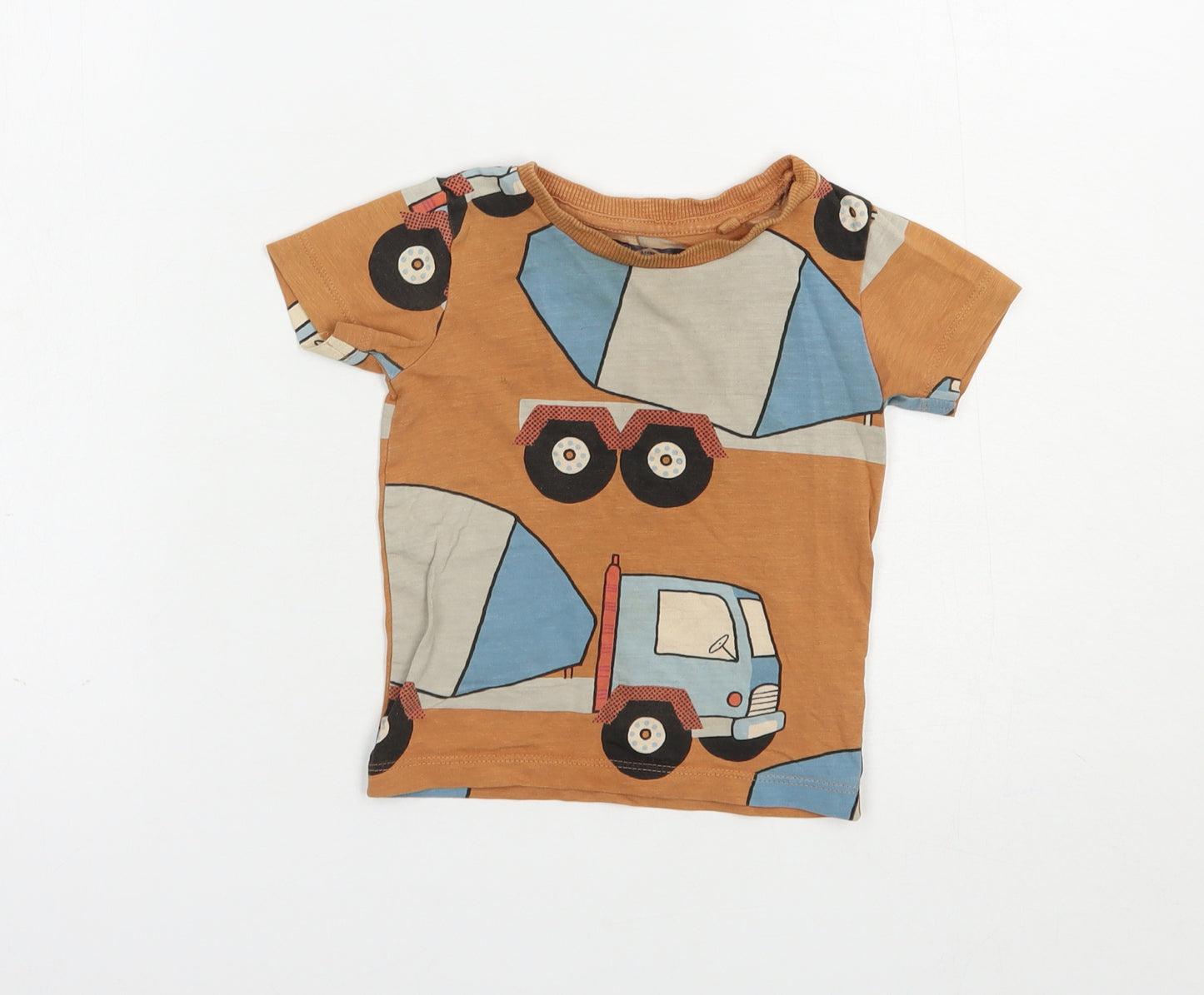 NEXT Baby Brown  Cotton Pullover T-Shirt Size 9-12 Months Crew Neck Pullover - Truck