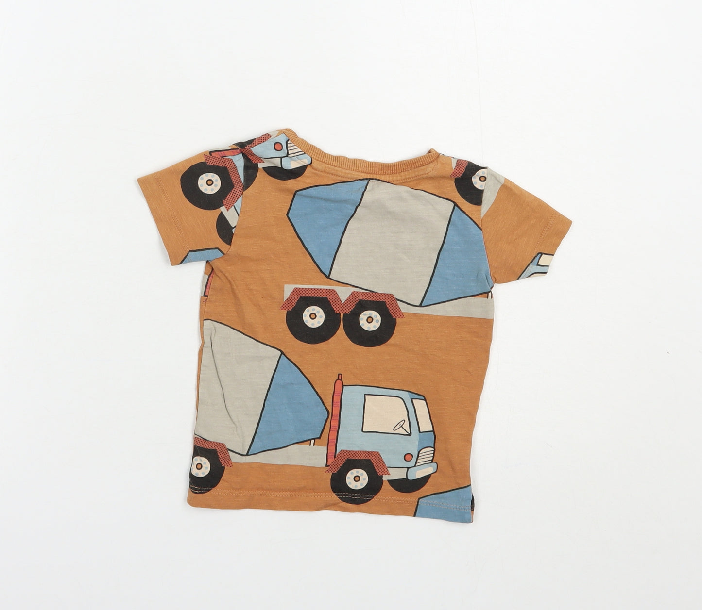 NEXT Baby Brown  Cotton Pullover T-Shirt Size 9-12 Months Crew Neck Pullover - Truck
