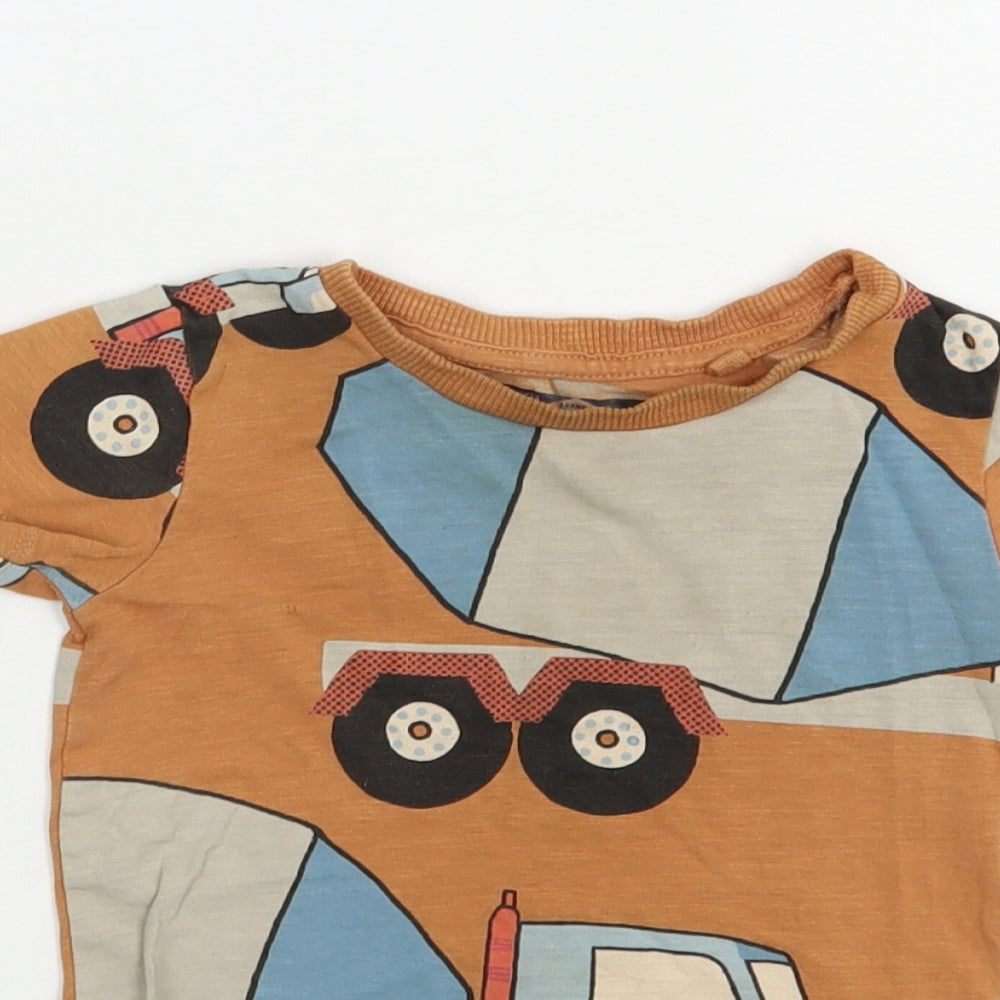 NEXT Baby Brown  Cotton Pullover T-Shirt Size 9-12 Months Crew Neck Pullover - Truck