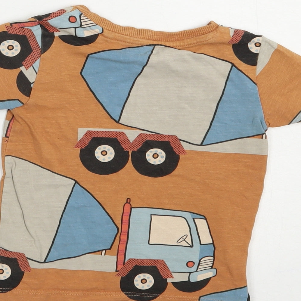 NEXT Baby Brown  Cotton Pullover T-Shirt Size 9-12 Months Crew Neck Pullover - Truck