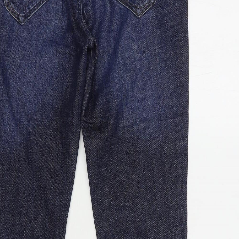 Firetrap Womens Blue  Cotton Bootcut Jeans Size 27 in L32 in Regular Button